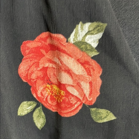 Jolie Vie Black Floral Maxi Dress V-Neck Sleeveless Medium - Picture 5 of 13